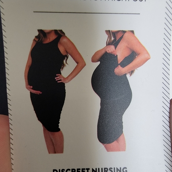 Belly Bandit size large maternity or nursing dress midi style with zipper sides - Picture 6 of 7